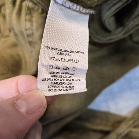 Brown Free People Paper Bag Linen Pants Size M - Picture 11 of 11